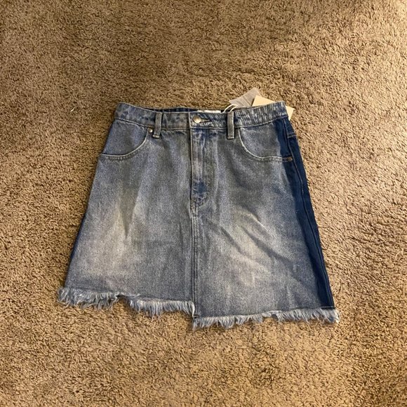 MINKPINK Dresses & Skirts - MINKPINK Two-Tone Jean Skirt